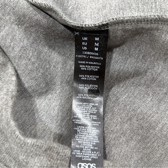 ASOS DESIGN knit cotton polo sweater in gray M - Picture 5 of 6